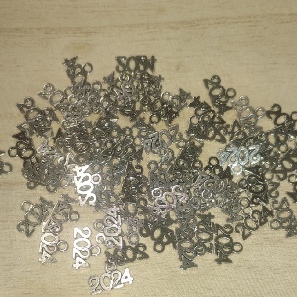Silver Tone  2024 Craft Charms